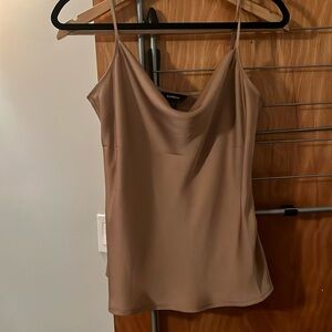 Express satin cowl neck cami